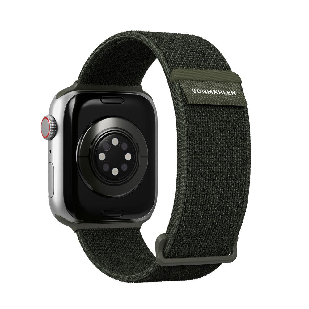 Apple Watch (38/40/SE/41/42mm) Vonmählen Fitness Loop 2 Nylon Klokkerem - Grønn