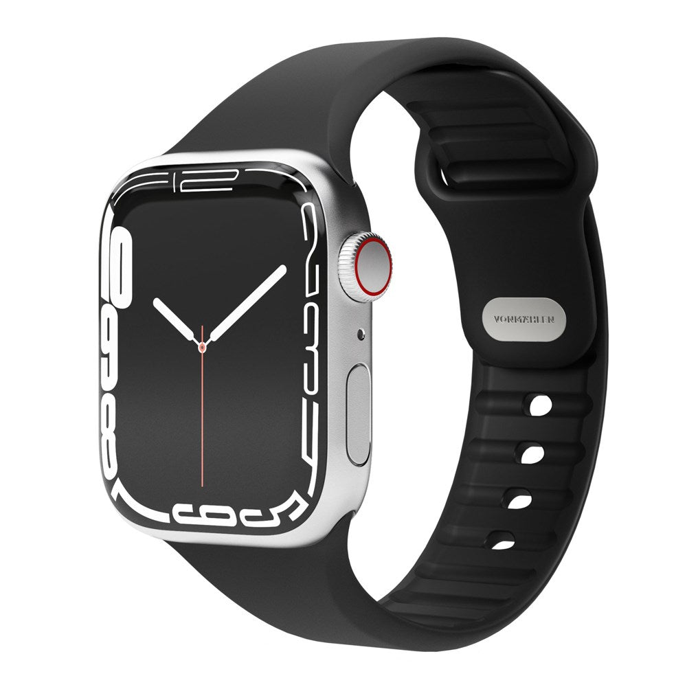 Vonmählen Apple Watch (38/40/SE/41/42mm) Classic Band 2 Resirkulert Silikon Reim - Svart