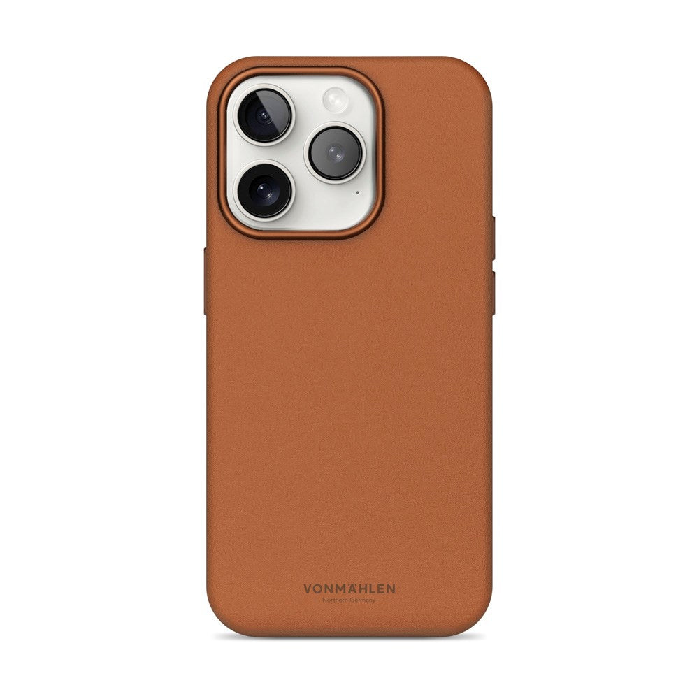 Vonmählen iPhone 16 Pro Like Leather Deksel - MagSafe Kompatibel - Brown