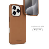 Vonmählen iPhone 16 Pro Like Leather Deksel - MagSafe Kompatibel - Brown