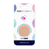 POPSOCKETS Pebbled Vegan Skinn Rose Gold Premium Holder og Stativ