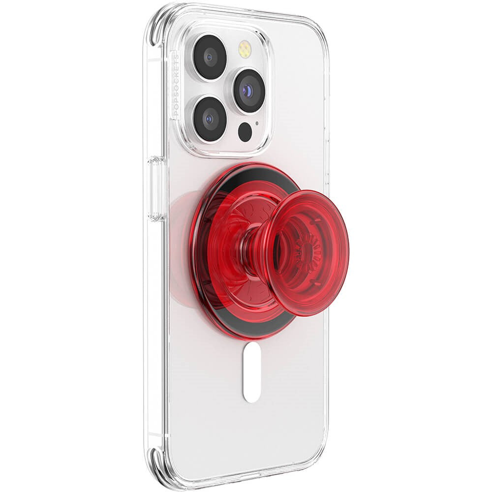 POPSOCKETS PopGrip Danger Red Translucent MagSafe - Stativ og Grep