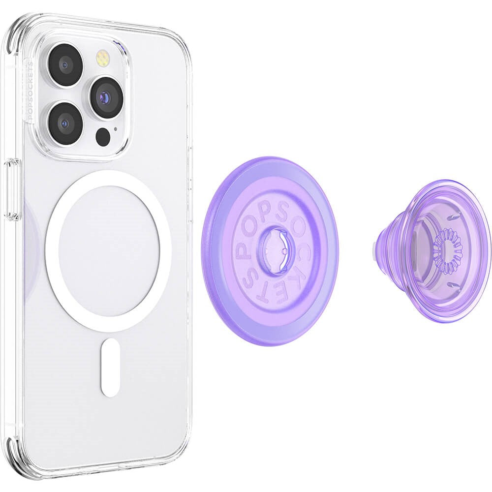 POPSOCKETS PopGrip Lavender Translucent MagSafe - Stativ og Grep