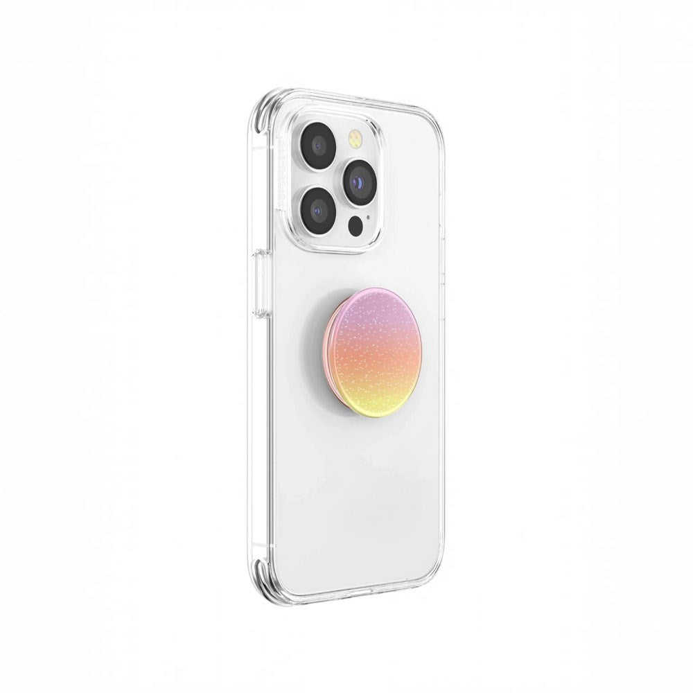 POPSOCKETS PopGrip Avtagbart Grep med Stativfunksjon - Glitter Aura Sunrise