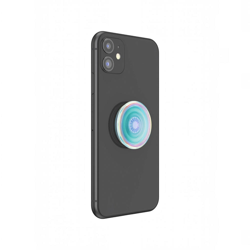 POPSOCKETS PopGrip Avtagbart Grep med Stativfunksjon - Clear Iridescent