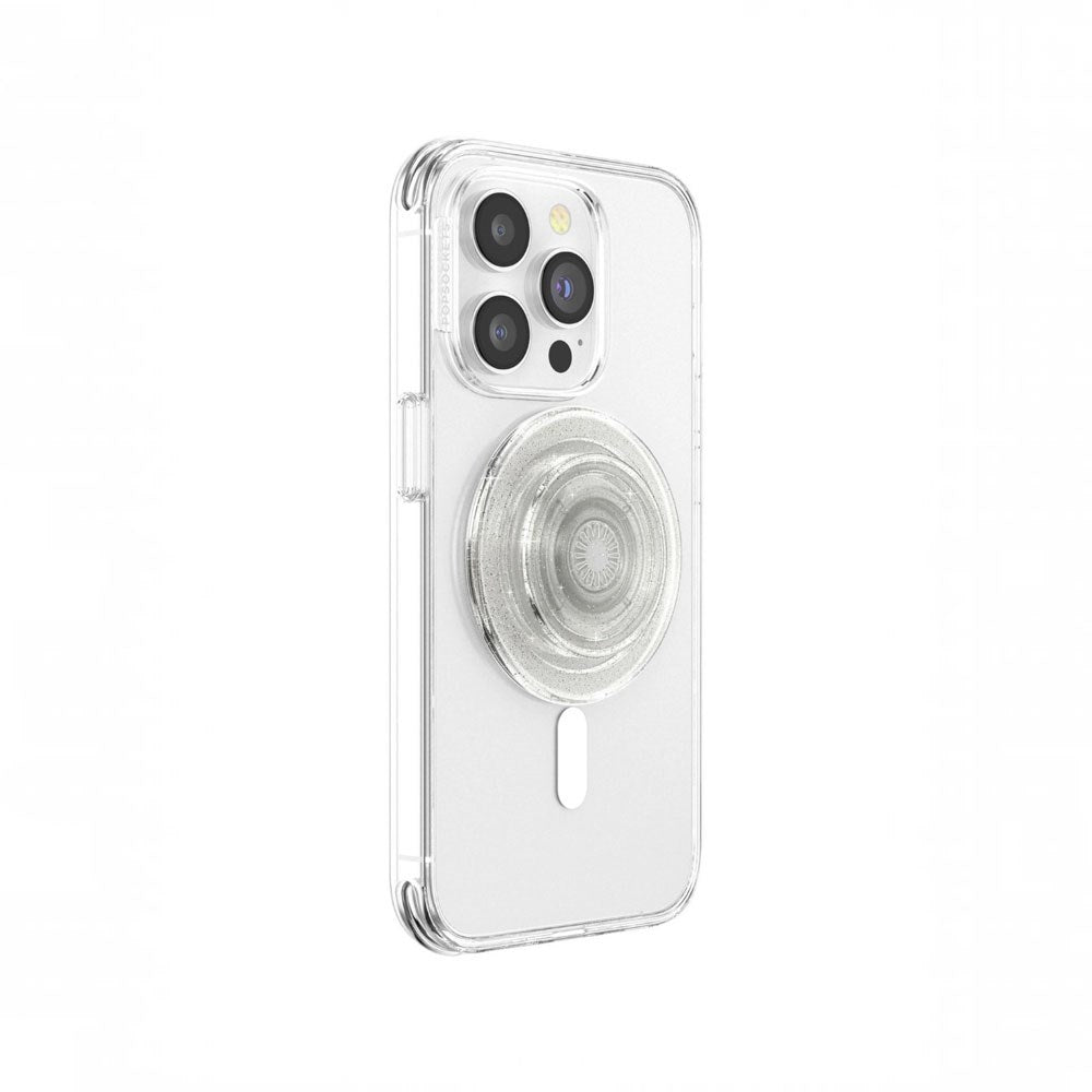 POPSOCKETS PopGrip MagSafe - Stativ og Grep - Clear Glitter