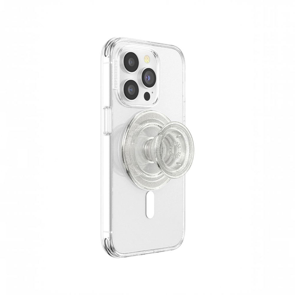 POPSOCKETS PopGrip MagSafe - Stativ og Grep - Clear Glitter