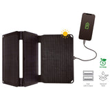 4smarts VoltSolar 21W Sammenleggbart Solcellepanel m 2x USB-A - Svart