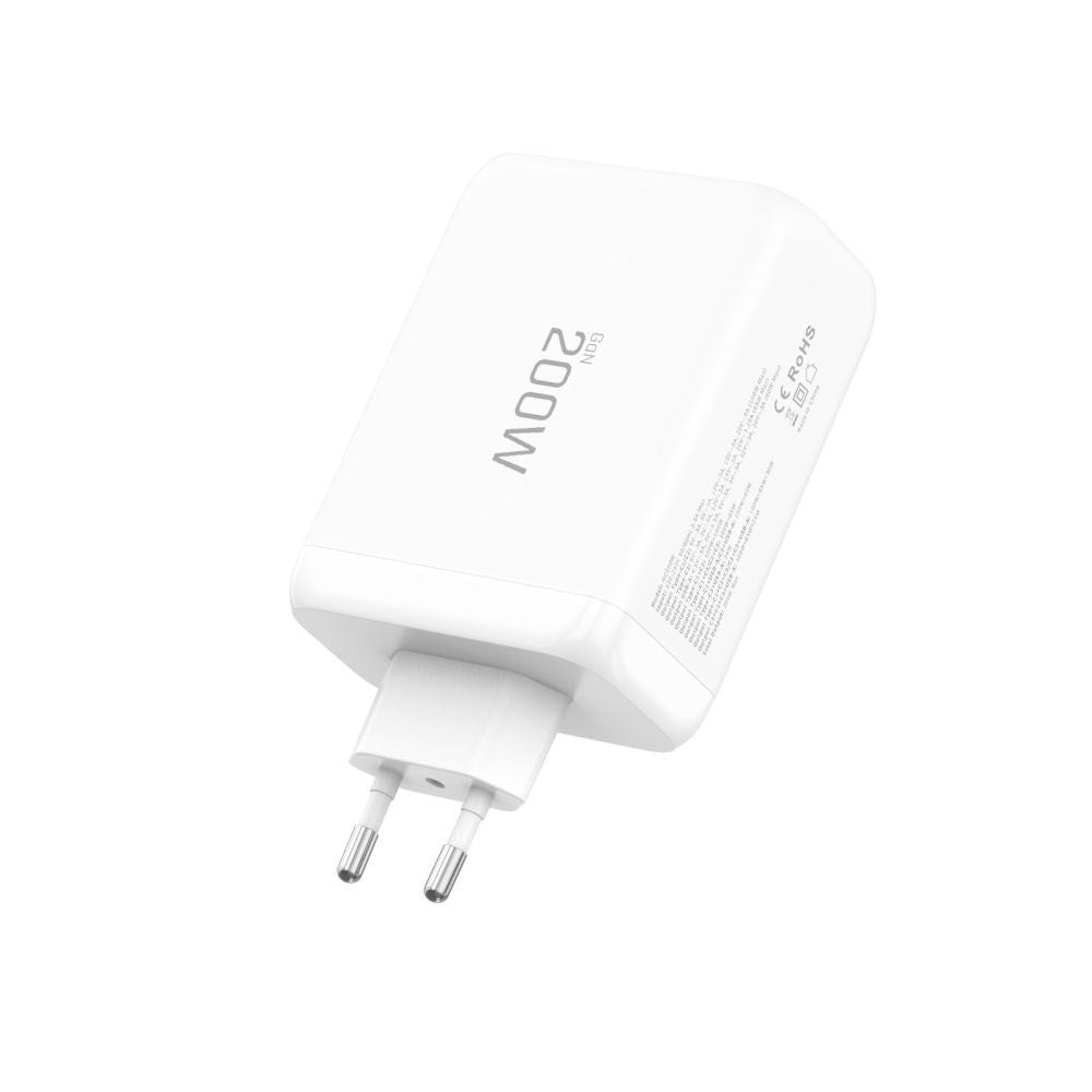 Tech-Protect 200W Vegglader m. 3x USB-C & 1x USB-A - Hvit