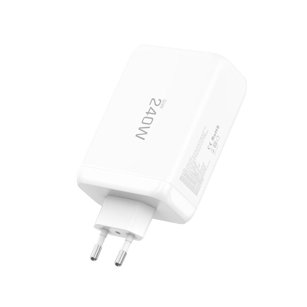 Tech-Protect 240W Vegglader m. 3x USB-C & 1x USB-A - Hvit