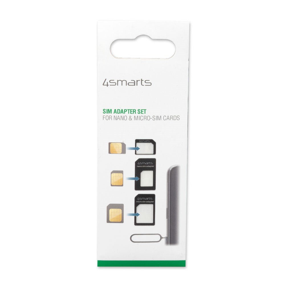 4smarts SIM Adapter Sett - 3 stk - Svart
