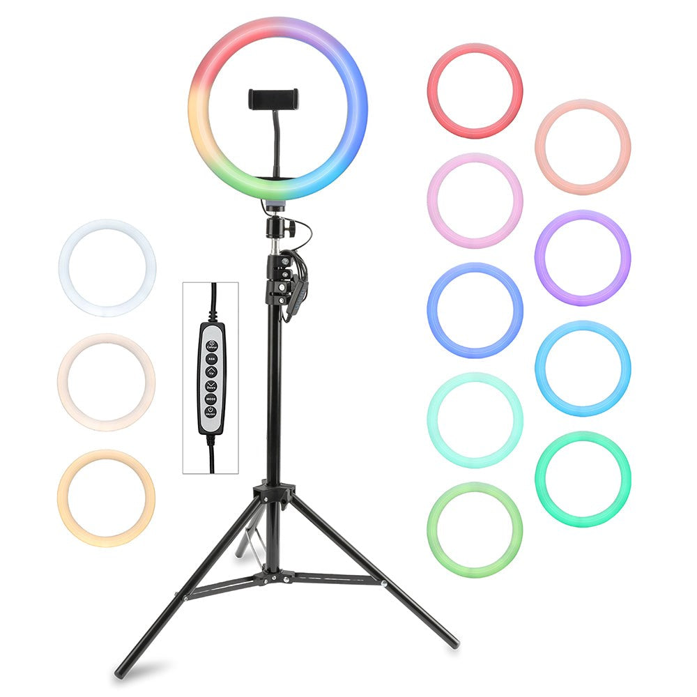 4smarts LoomiPod Selfie Tripod m. RGB Ring Light & Oppbevaringsetui