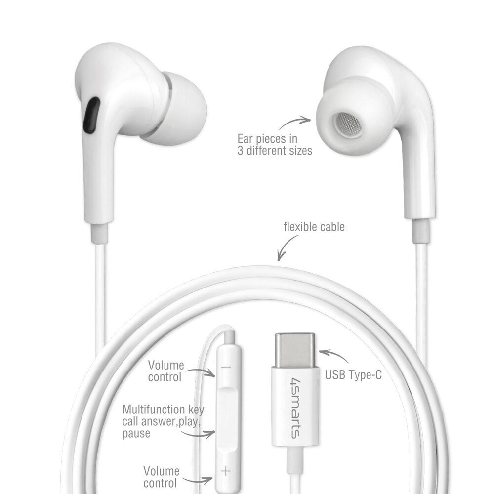 4smarts Melody Digital Basic Hodetelefoner med USB-C Kabel – Hvit
