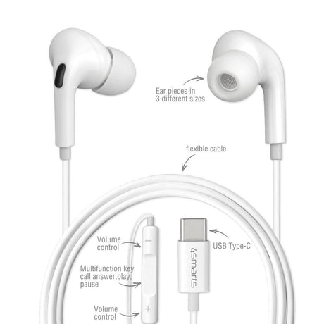 4smarts Melody Digital Basic Hodetelefoner med USB-C Kabel – Hvit