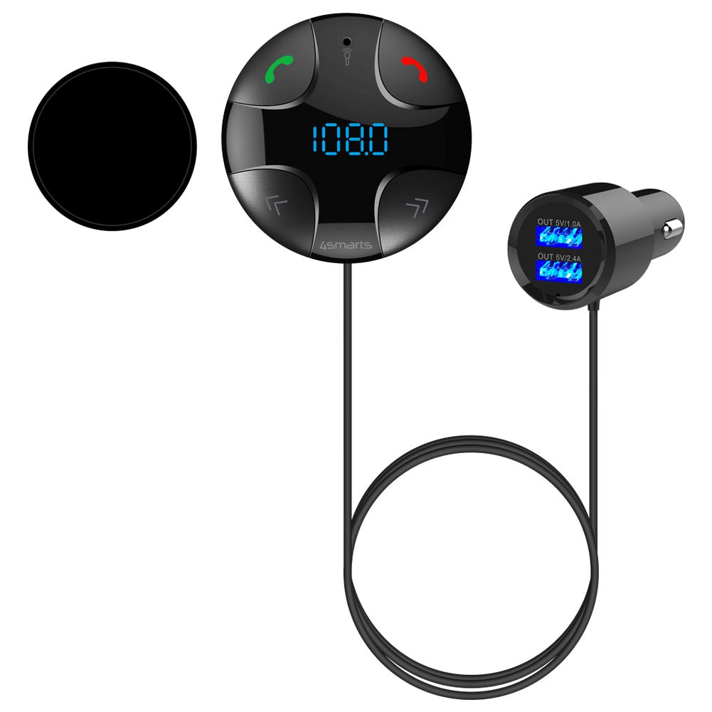 4smarts DashReimote Bluetooth FM Transmitter m. Håndfri Telefoni - Sort