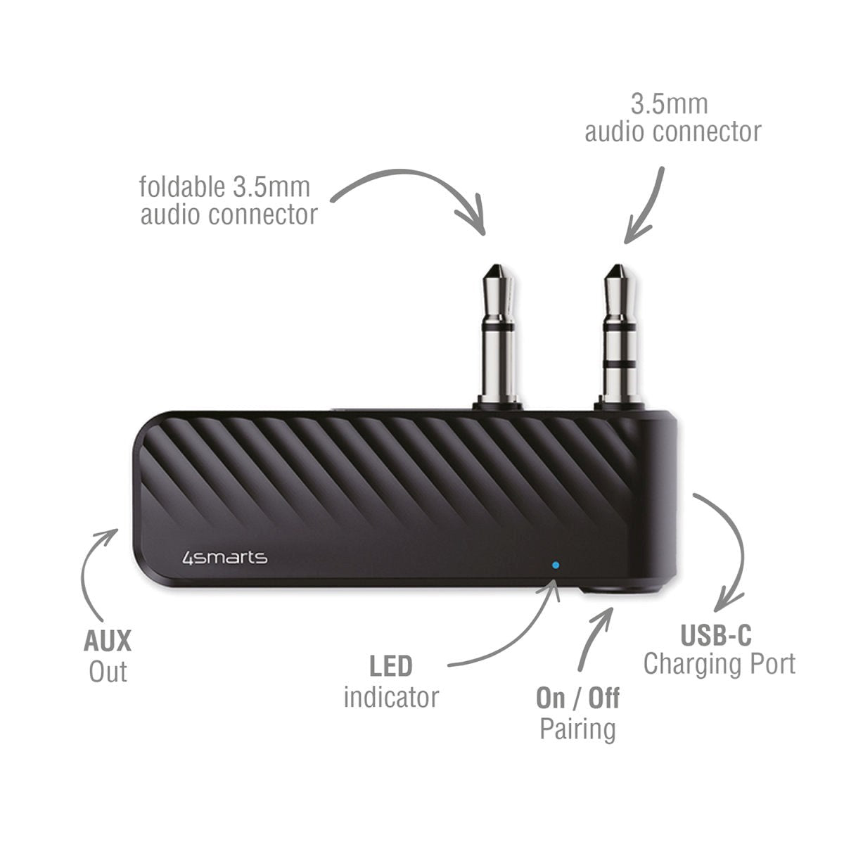 4smarts B9 Bluetooth Audio Transmitter - Svart