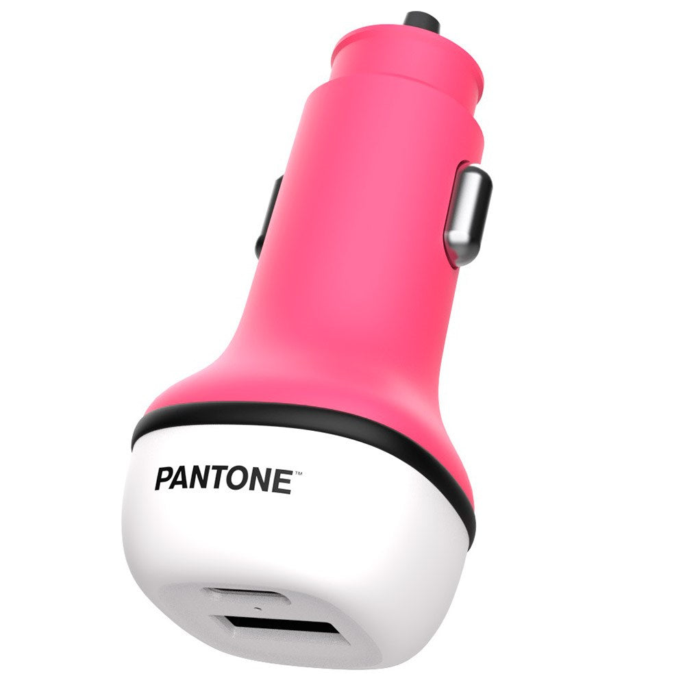 Pantone Billader PD 20W med USB-C & USB-A - Pink