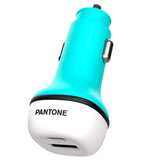 Pantone Billader PD 20W med USB-C & USB-A - Turkis