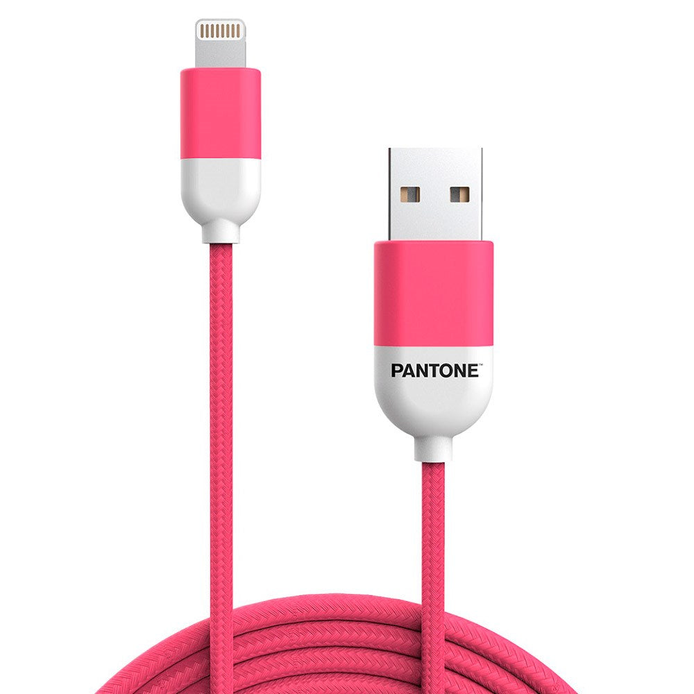 Pantone MFI USB-A til Lightning Kabel 12W - 1,5m - Pink