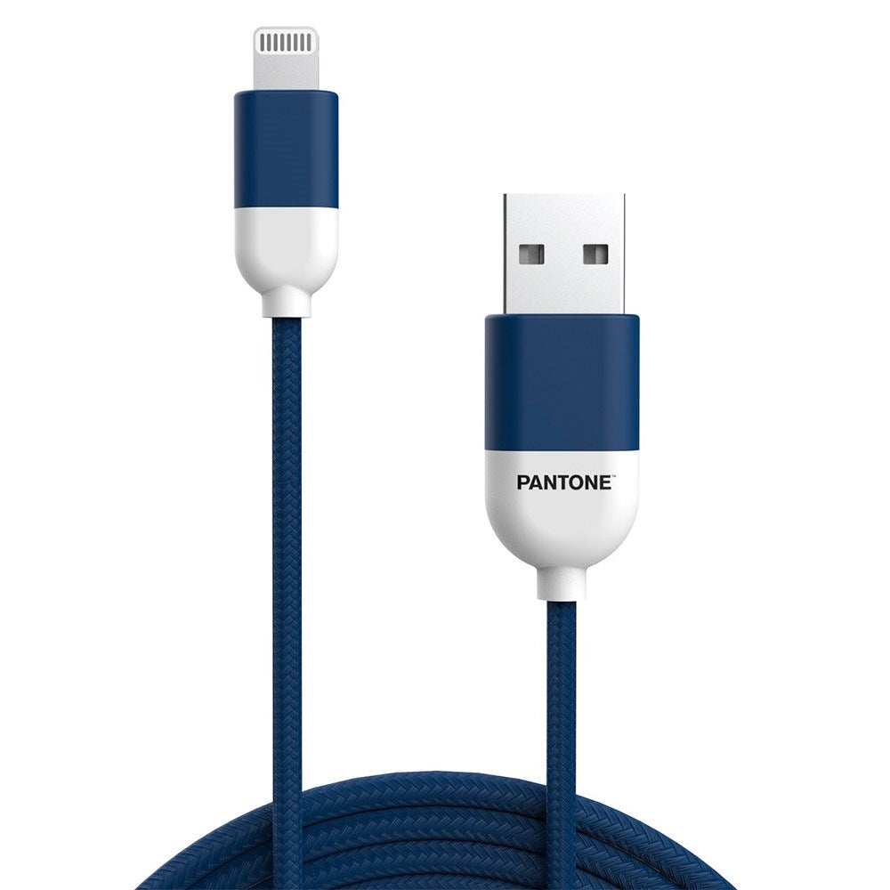 Pantone MFI USB-A til Lightning Kabel 12W - 1,5m - Navy