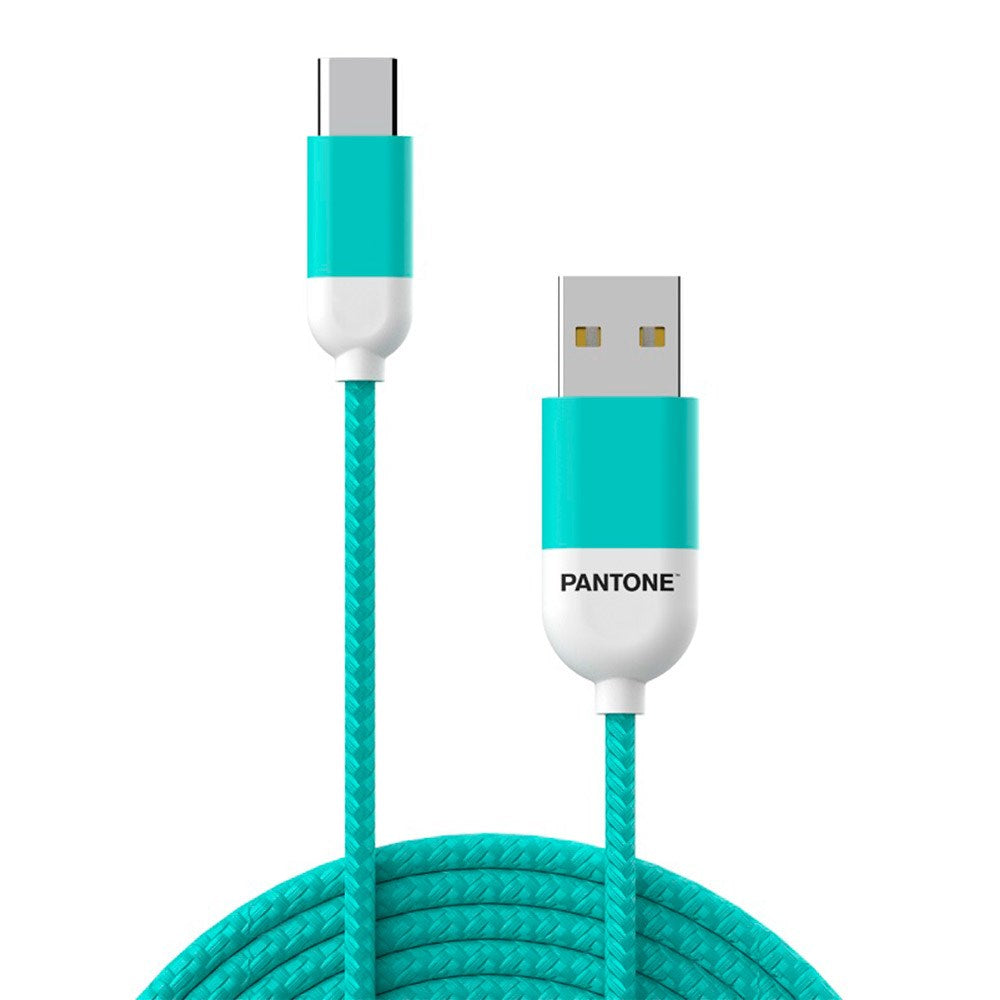 Pantone USB-A til USB-C Kabel 12W - 1,5m - Turkis