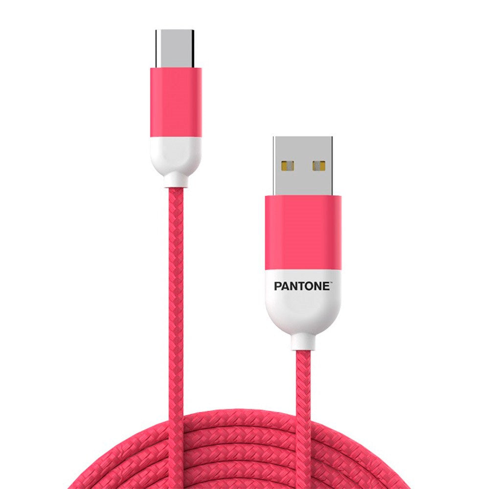 Pantone USB-A til USB-C Kabel 12W - 1,5m - Pink