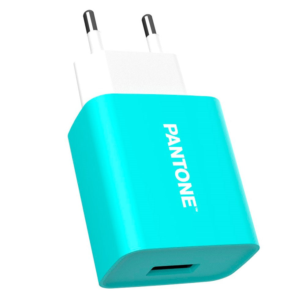 Pantone Vegglader 10W m. USB-A - Turkis