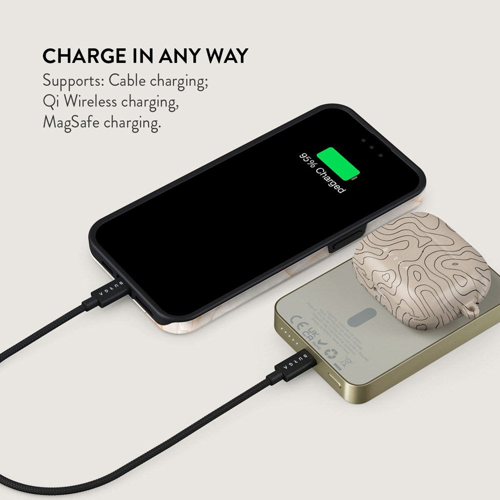 Burga 20W MagSafe Powerbank med Trådløs Lading og USB-C Port - Wild Terrain