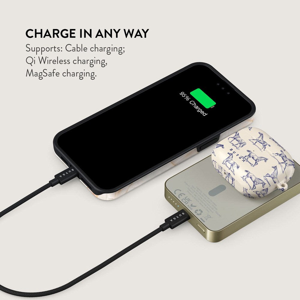 Burga 20W MagSafe Powerbank med Trådløs Lading og USB-C Port - Derby Race