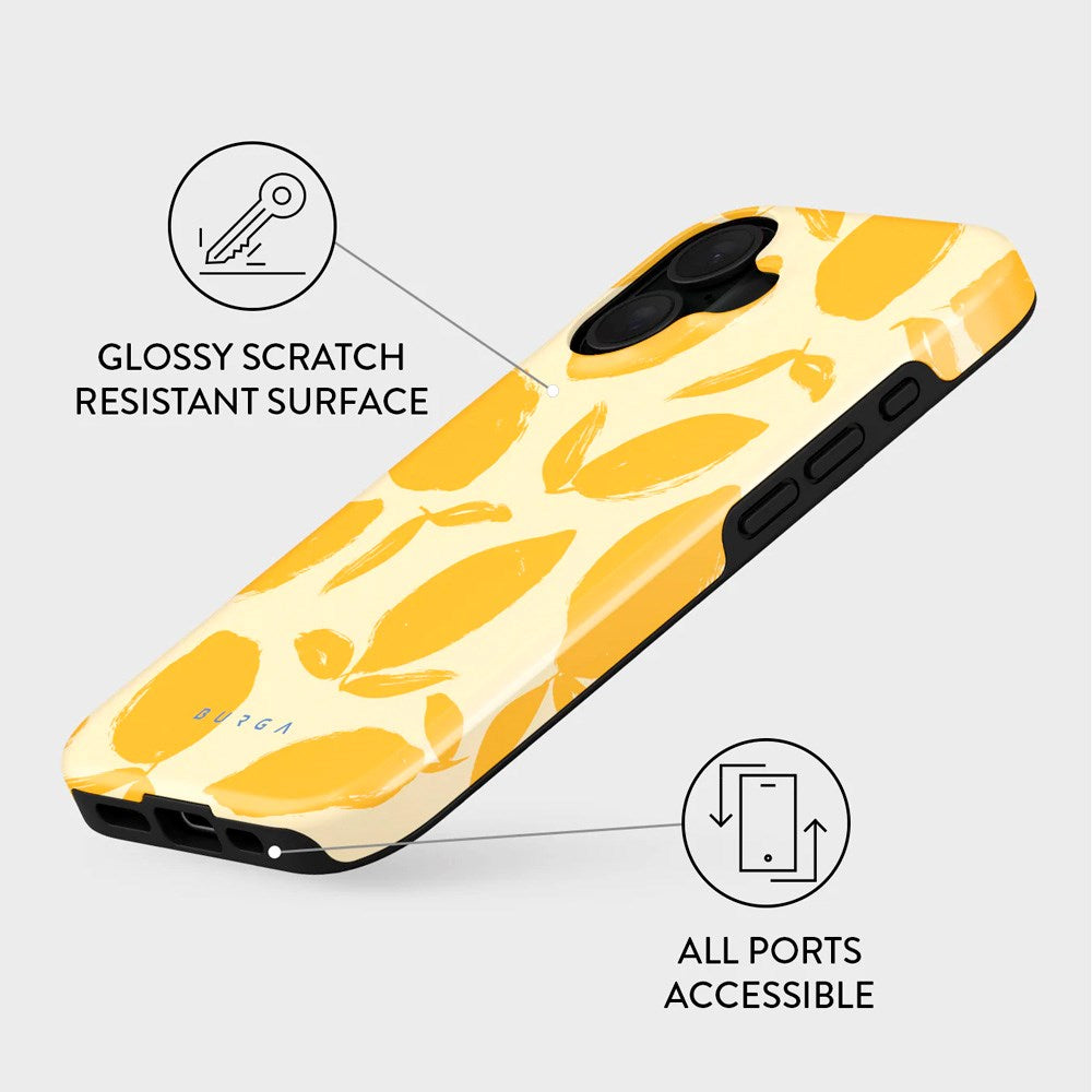 Burga iPhone 16 Tough Fashion Deksel - Lemon Tart