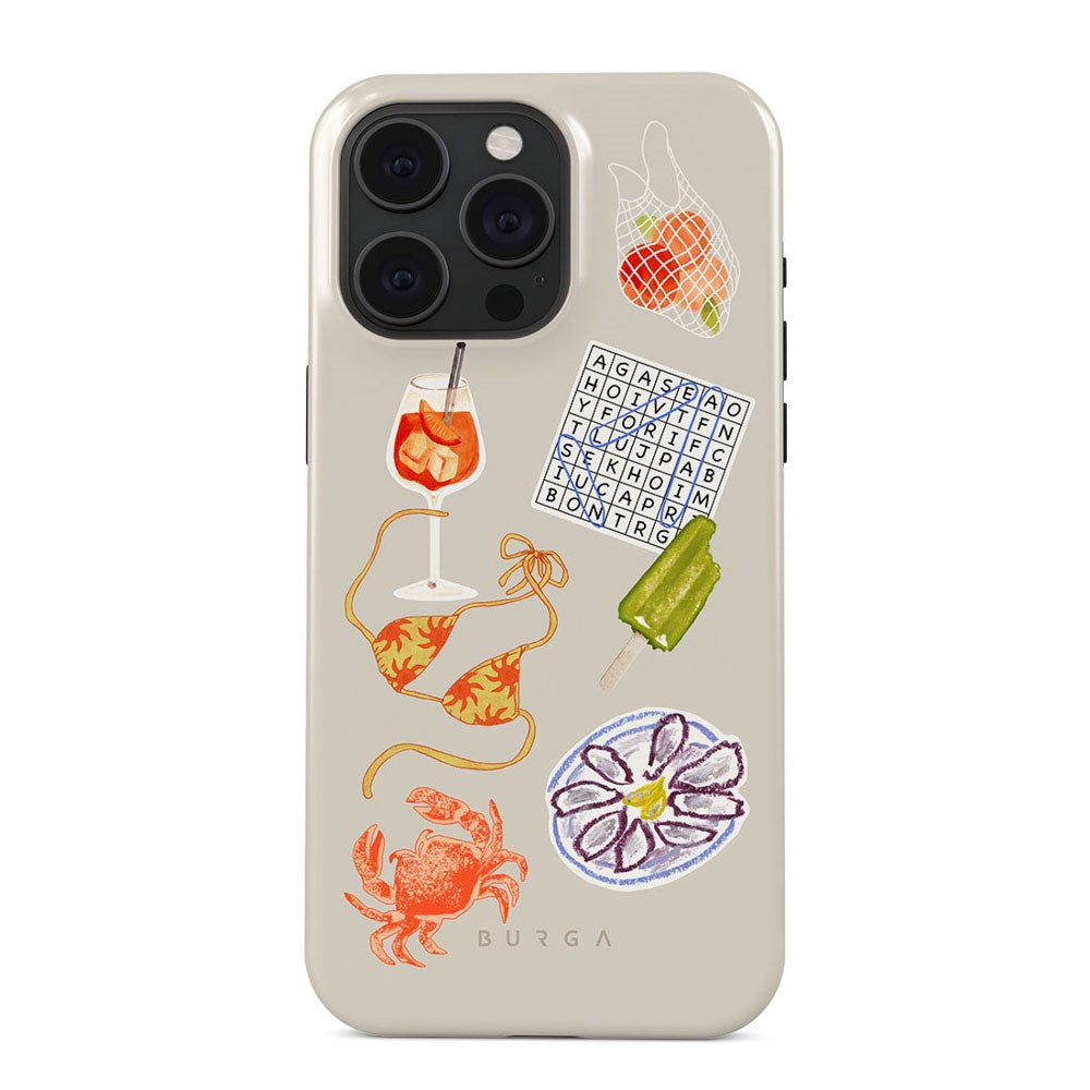 Burga iPhone 15 Pro Tough Fashion Deksel - Seaside Muse