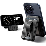 ESR GripWallet Kortholder m. Ståfunksjon - MagSafe Kompatibel - Svart Karbon