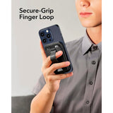 ESR GripWallet Kortholder m. Ståfunksjon - MagSafe Kompatibel - Svart Karbon