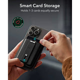 ESR GeoWallet Kortholder m. Ståfunksjon - MagSafe Kompatibel - Svart