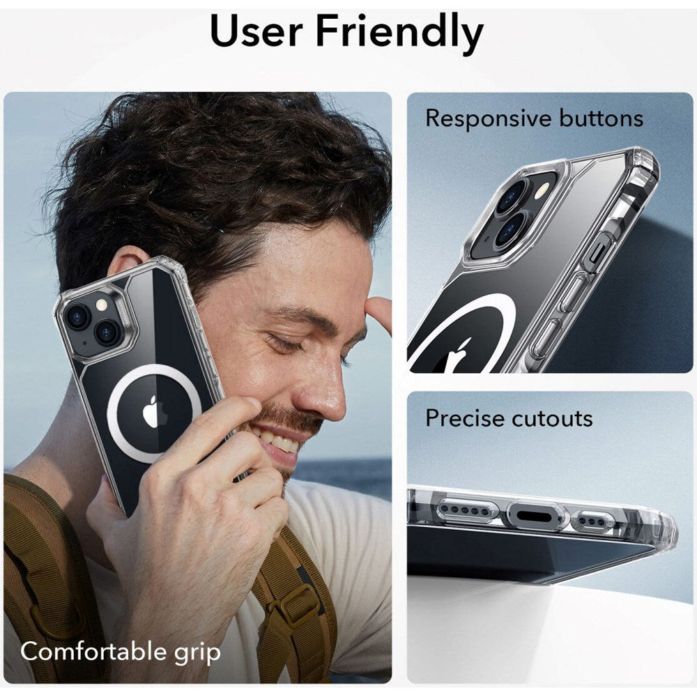 iPhone 15 ESR Air Armor Halolock Deksel - MagSafe Kompatibel - Gjennomsiktig