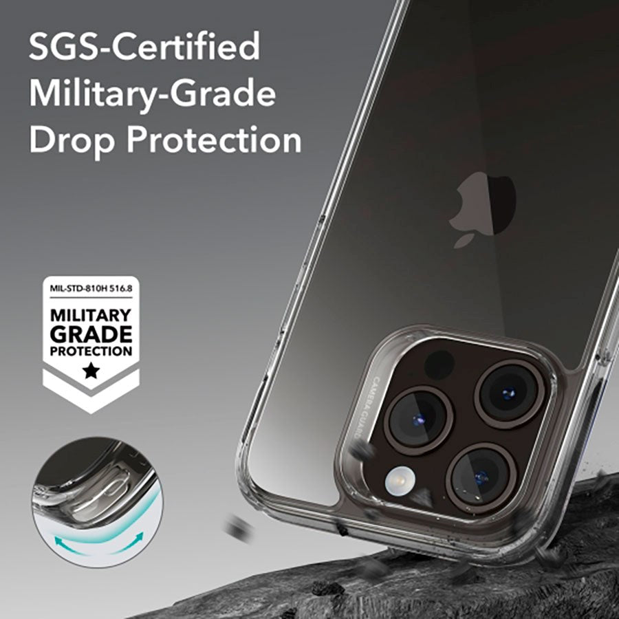 iPhone 15 Pro ESR Ice Shield Hybrid Air-Guard Deksel - Gjennomsiktig