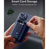 ESR GeoWallet Kortholder m. Ståfunksjon - MagSafe Kompatibel - Blå