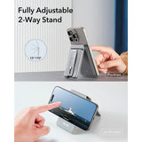 ESR GeoWallet Kortholder m. Ståfunksjon - MagSafe Kompatibel - Grå