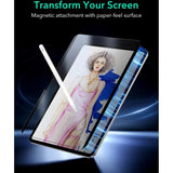 ESR iPad Pro 13" (2024) Magnetisk Paper Feel Skjermbeskytter - Matt / Gjennomsiktig