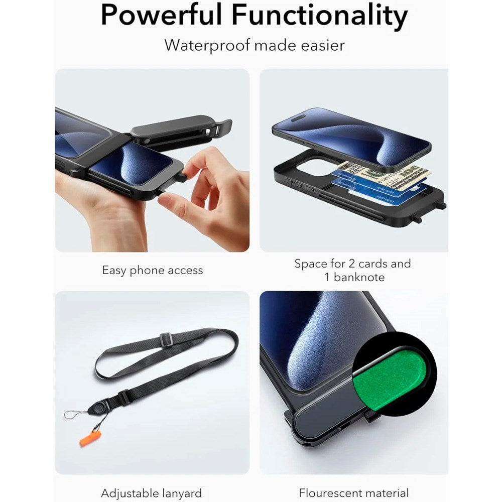 ESR iPhone 15 Pro Max / 14 Pro Max Vanntett Case - Svart