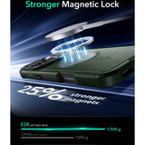 ESR iPhone 16 Pro Cyber Armor Deksel med Kickstand - MagSafe Kompatibel - Grønn