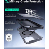 ESR iPhone 16 Pro Cyber Armor Deksel med Kickstand - MagSafe Kompatibel - Grå