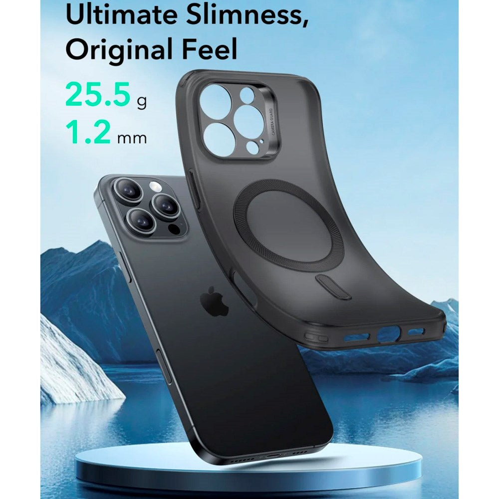 ESR iPhone 16 Pro Zero Clear Fleksibelt Plast Deksel - MagSafe Kompatibel - Matt Svart