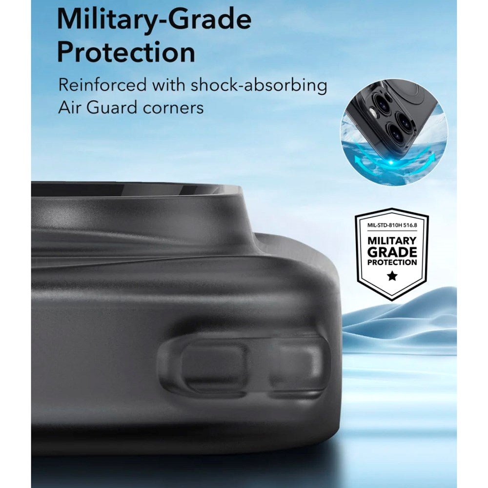 ESR iPhone 16 Pro Zero Clear Fleksibelt Plast Deksel - MagSafe Kompatibel - Matt Svart