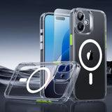 iPhone 16 ESR Classic Pro Set HaloLock m. Bak Deksel & Skjermbeskyttelsesglass – MagSafe Kompatibel – Gjennomsiktig