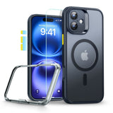 iPhone 16 ESR Classic Pro Set HaloLock m. Bak Deksel & Skjermbeskyttelsesglass – MagSafe Kompatibel – Matt Svart