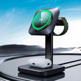 ESR 3-i-1 Qi2 Trådløs Lader med Avtakbar Apple Watch Lader - MagSafe Kompatibel - Svart