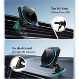 ESR Mobilholder for Bil med CryoBoost Trådløs Lading - Luftventil og Dashbord - MagSafe Kompatibel - Svart