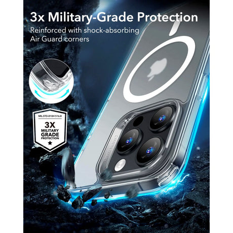 ESR iPhone 16 Pro Classic Hybrid Deksel - MagSafe Kompatibel - Matt Gjennomsiktig