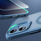 iPhone 16 ESR Classic Pro Set HaloLock m. Bak Deksel & Skjermbeskyttelsesglass – MagSafe Kompatibel – Matt Blå